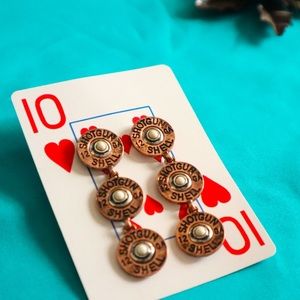 Faux Shotgun Shell Drip Earrings